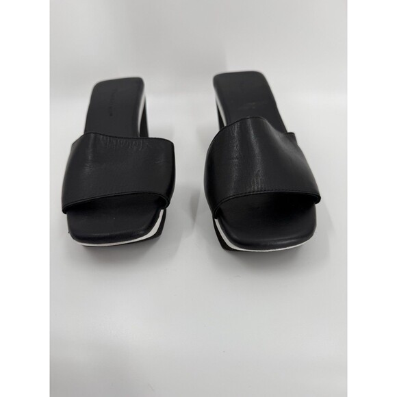 Ladies Chocolat Blu Jadine Leather Slide Wedges Black EUR 38  US 7 - Picture 4 of 10